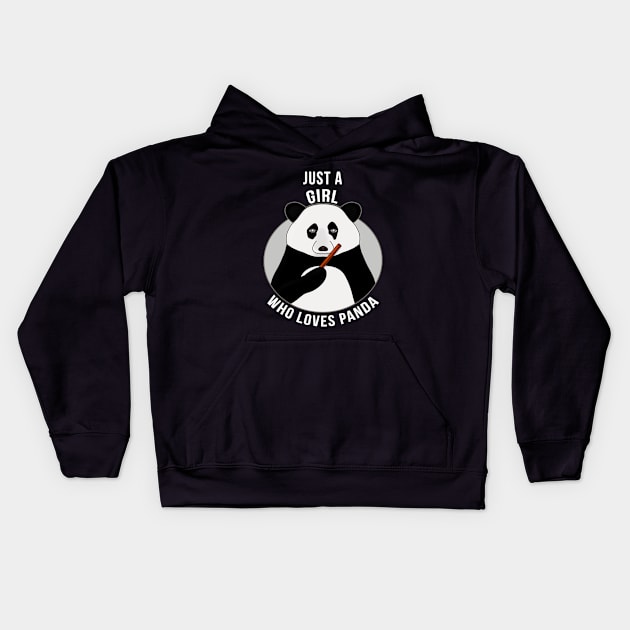 Just a Girl Who Loves Panda Kids Hoodie by DiegoCarvalho